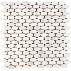 Contempo White Oval - stone tile